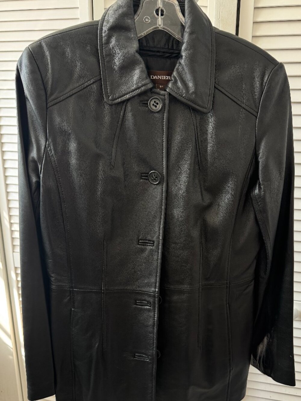 Danier black leather jacket